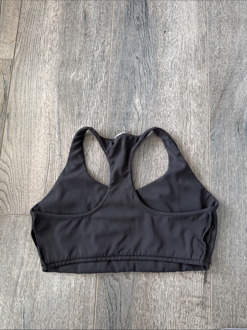 Oner Active Black Racerback Sports Bra with Center Logo - Picture 5 of 7